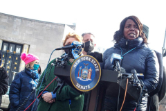 New York City and New York state elected officials are advocating for the expansion of voting rights as the country observes the one-year anniversary of the attack on the U.S. Capitol. Brooklyn, NY, January 6, 2022. (C) Bianca Otero