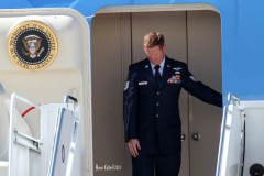 New York, President Joseph Biden arrives at John F. Kennedy Airport on Tuesday, September 7,  To Survey Damage caused by Hurricane Ida. The President  traveled to Manville, New Jersey and Queens, New York