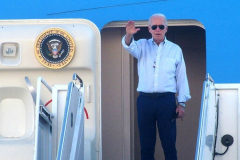 New York, President Joseph Biden departs  John F. Kennedy Airport on Tuesday, September 7,  after Surveying the damage caused by Hurricane Ida. The President  traveled to Manville, New Jersey and Queens, New York