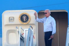 New York, President Joseph Biden departs  John F. Kennedy Airport on Tuesday, September 7,  after Surveying the damage caused by Hurricane Ida. The President  traveled to Manville, New Jersey and Queens, New York