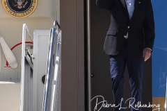 U.S. President Joe Biden disembarks from Air Force One at John F. Kennedy (JFK) airport in New York, U.S., on Tuesday, Sept. 7, 2021. Biden is visiting parts of New York City and New Jersey that suffered damage when remnants of Hurricane Ida hit the region with flash flooding that killed at least 40 people.