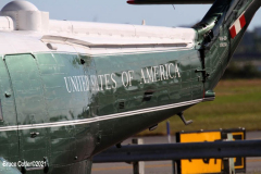 New York,  Monday, September 20, President  Joe Biden traveled to New York City to deliver remarks at the 76th session of the United Nations General Assembly.  President Joe Biden arrives at John F. Kennedy Airport.  He deplanes then walks to Marine One and heads to his hotel to get ready
for his Tuesday speech at The United Nation.
New York Governor Kathy Hochul and New York City Mayor Bill de Blasio and his wife Chirlane  McCray greet President Biden at John F. Kennedy Airport before he heads to the New York City before his speech at the United Nations.