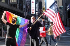 Celebrations breakout all over New York City with the news of  Biden/ Harris  Presidential victory. Times Square Celebration