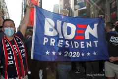 Celebrations breakout all over New York City with the news of  Biden/ Harris  Presidential victory. Times Square Celebration