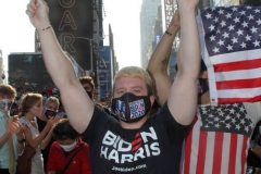 Celebrations breakout all over New York City with the news of  Biden/ Harris  Presidential victory. Times Square Celebration