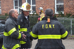 March 17, 2022  New York, 
New York City Fire Department personnel
battle an electrical fire in a 6th floor apartment 
in the Nostrand Houses in Sheepshead Bay.