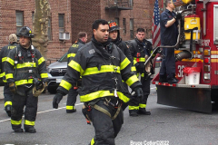 March 17, 2022  New York, 
New York City Fire Department personnel
battle an electrical fire in a 6th floor apartment 
in the Nostrand Houses in Sheepshead Bay.