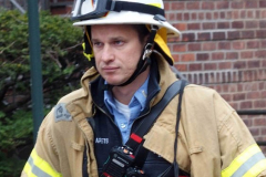 March 17, 2022  New York, 
New York City Fire Department personnel
battle an electrical fire in a 6th floor apartment 
in the Nostrand Houses in Sheepshead Bay.