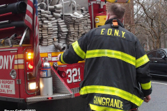 March 17, 2022  New York, 
New York City Fire Department personnel
battle an electrical fire in a 6th floor apartment 
in the Nostrand Houses in Sheepshead Bay.