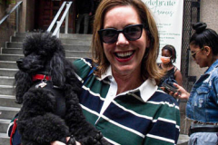 Dogs and their humans await entering the Church of St. Francis of Assisi in NYC for the Blessing of Animals that takes place every year on the first Sunday of October. 
In the Roman Catholic Church, St. Francis of Assisi is patron saint of animals, merchants and ecology.
People from all over bring their beloved furry and not so furry companions to receive blessings. This year broke an all time record of attendees who seek better horizons and better health for the upcoming year. (C) Bianca Otero, NYC. October 3, 2021.