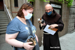 New York,   Blessing of the Animals at St. Francis of Assisi Church in Manhattan.
 St. Francis of Assisi is the patron saint of animals and it’s part of the Franciscan tradition to bless  furry friends on or near Francis’ feast day.