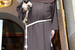 New York,   Blessing of the Animals at St. Francis of Assisi Church in Manhattan.
 St. Francis of Assisi is the patron saint of animals and it’s part of the Franciscan tradition to bless  furry friends on or near Francis’ feast day.