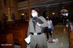 New York,   Blessing of the Animals at St. Francis of Assisi Church in Manhattan.
 St. Francis of Assisi is the patron saint of animals and it’s part of the Franciscan tradition to bless  furry friends on or near Francis’ feast day.