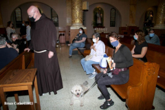 New York,   Blessing of the Animals at St. Francis of Assisi Church in Manhattan.
 St. Francis of Assisi is the patron saint of animals and it’s part of the Franciscan tradition to bless  furry friends on or near Francis’ feast day.