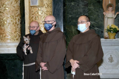 New York,   Blessing of the Animals at St. Francis of Assisi Church in Manhattan.
 St. Francis of Assisi is the patron saint of animals and it’s part of the Franciscan tradition to bless  furry friends on or near Francis’ feast day.