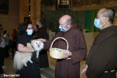 New York,   Blessing of the Animals at St. Francis of Assisi Church in Manhattan.
 St. Francis of Assisi is the patron saint of animals and it’s part of the Franciscan tradition to bless  furry friends on or near Francis’ feast day.