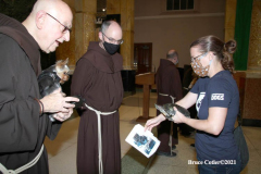 New York,   Blessing of the Animals at St. Francis of Assisi Church in Manhattan.
 St. Francis of Assisi is the patron saint of animals and it’s part of the Franciscan tradition to bless  furry friends on or near Francis’ feast day.