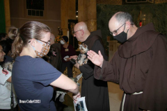 New York,   Blessing of the Animals at St. Francis of Assisi Church in Manhattan.
 St. Francis of Assisi is the patron saint of animals and it’s part of the Franciscan tradition to bless  furry friends on or near Francis’ feast day.