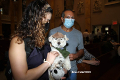 New York,   Blessing of the Animals at St. Francis of Assisi Church in Manhattan.
 St. Francis of Assisi is the patron saint of animals and it’s part of the Franciscan tradition to bless  furry friends on or near Francis’ feast day.