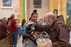 New York,   Blessing of the Animals at St. Francis of Assisi Church in Manhattan.
 St. Francis of Assisi is the patron saint of animals and it’s part of the Franciscan tradition to bless  furry friends on or near Francis’ feast day.