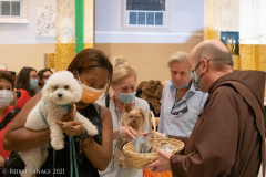 New York,   Blessing of the Animals at St. Francis of Assisi Church in Manhattan.
 St. Francis of Assisi is the patron saint of animals and it’s part of the Franciscan tradition to bless  furry friends on or near Francis’ feast day.