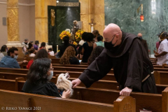 New York,   Blessing of the Animals at St. Francis of Assisi Church in Manhattan.
 St. Francis of Assisi is the patron saint of animals and it’s part of the Franciscan tradition to bless  furry friends on or near Francis’ feast day.