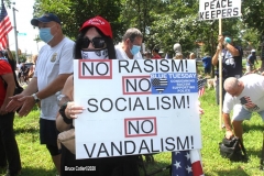 Back the Blue Rally started in Marine Park  then marchers walked thru the streets to Gerritsen Beach Brooklyn.The families of slain Police officers Russel Timoshenko and .Wenjan Liu attended the rally    8/9/2020