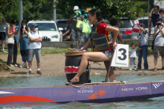 New York,  The Hong Kong Dragon Boat Festival in New York is an annual sporting and multicultural event held in August on Meadow Lake in Flushing Meadows Corona Park in Queens, New York to celebrate the fifth moon (or the fifth month) of the lunar calendar.  The festival hosts over 120 dragon boat teams from across North America, making it one of the largest dragon boat festivals in the United States.