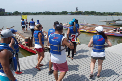 New York,  The Hong Kong Dragon Boat Festival in New York is an annual sporting and multicultural event held in August on Meadow Lake in Flushing Meadows Corona Park in Queens, New York to celebrate the fifth moon (or the fifth month) of the lunar calendar.  The festival hosts over 120 dragon boat teams from across North America, making it one of the largest dragon boat festivals in the United States.