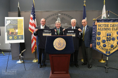 BOLD
Boro Hall
Staten Island, NY
Monday, March 14, 2022

For Credit:  Mary DiBiase Blaich

A Press Conference was held at Staten. Island’s Boro Hall on Wednesday, March 16, 2022.  The conference was to support the University of Notre Dame Alumni Club’s Bread of Life Food Drive (BOLD) in the Public and Catholic High Schools of Staten Island.  Boro President Vito Fossella and Staten Island District Attorney Michael McMahon invited all the principals plus a student each from both High Schools and Intermediate Schools from Staten Island.  The BOLD is in its 31 year and is recognized as the largest food collection of its kind. Joseph Delaney is the BOLD Director.