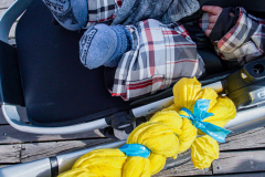 Russian and Ukrainian residents as well as other Slavic nationalities came together to protest the Russian War on Ukraine at Brighton Beach, Brooklyn. 

New York City has the largest Ukrainian, Russian and Slavic concentrated population in one area with in the United States. 
Sunday, March 6, 2022. (C) Bianca Otero