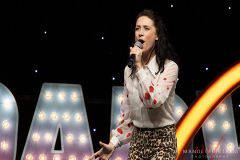 Danielle Hope representing Kinky Boots. Hope was singing in BroadwayCon First Look program performing on stage  at The Manhattan Center in New York, NY, July 8, 2022.