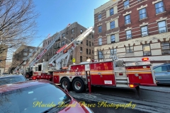 FDNY: 1 dead, 5 firefighters injured in 3-alarm fire in the Bronx. 

One person was killed and five firefighters were injured in a three-alarm fire in the Bronx Tuesday, according to the FDNY. 

The FDNY says the fire started around 12:24 p.m. on 64 W. 165 St.  
They say the flames started on the fourth floor of the building through the plumbing pipes.  

Authorities have not yet released the man's identity. 

A total of 33 units, including 138 fire and EMS members, were on the scene. The fire is under control at this time.  

The cause of the fire is under investigation, according to officials.