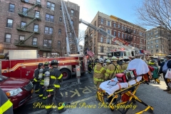 FDNY: 1 dead, 5 firefighters injured in 3-alarm fire in the Bronx. 

One person was killed and five firefighters were injured in a three-alarm fire in the Bronx Tuesday, according to the FDNY. 

The FDNY says the fire started around 12:24 p.m. on 64 W. 165 St.  
They say the flames started on the fourth floor of the building through the plumbing pipes.  

Authorities have not yet released the man's identity. 

A total of 33 units, including 138 fire and EMS members, were on the scene. The fire is under control at this time.  

The cause of the fire is under investigation, according to officials.