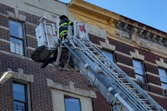 FDNY: 1 dead, 5 firefighters injured in 3-alarm fire in the Bronx. 

One person was killed and five firefighters were injured in a three-alarm fire in the Bronx Tuesday, according to the FDNY. 

The FDNY says the fire started around 12:24 p.m. on 64 W. 165 St.  
They say the flames started on the fourth floor of the building through the plumbing pipes.  

Authorities have not yet released the man's identity. 

A total of 33 units, including 138 fire and EMS members, were on the scene. The fire is under control at this time.  

The cause of the fire is under investigation, according to officials.