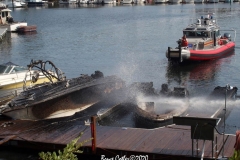 Multiple Boats go up in a blaze in a Sheepshead Bay Boat Marina.  Special units were called in to extinguish boats that were engulfed in flames, smoke could be seen for miles as boats burned and at least one capsized while it was moored in it's dock space.   8/14/2020