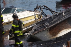 Multiple Boats go up in a blaze in a Sheepshead Bay Boat Marina.  Special units were called in to extinguish boats that were engulfed in flames, smoke could be seen for miles as boats burned and at least one capsized while it was moored in it's dock space.   8/14/2020