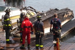 Multiple Boats go up in a blaze in a Sheepshead Bay Boat Marina.  Special units were called in to extinguish boats that were engulfed in flames, smoke could be seen for miles as boats burned and at least one capsized while it was moored in it's dock space.   8/14/2020