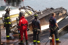 Multiple Boats go up in a blaze in a Sheepshead Bay Boat Marina.  Special units were called in to extinguish boats that were engulfed in flames, smoke could be seen for miles as boats burned and at least one capsized while it was moored in it's dock space.   8/14/2020