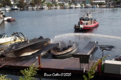 Multiple Boats go up in a blaze in a Sheepshead Bay Boat Marina.  Special units were called in to extinguish boats that were engulfed in flames, smoke could be seen for miles as boats burned and at least one capsized while it was moored in it's dock space.   8/14/2020