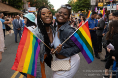 Parade revelers enjoy the Pride Parade in Brooklyn, New York on June 11,  2022.  (Photo by Gabriele Holtermann/Sipa USA)