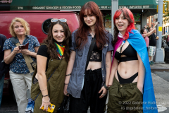 Parade revelers enjoy the Pride Parade in Brooklyn, New York on June 11,  2022.  (Photo by Gabriele Holtermann/Sipa USA)