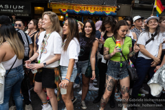 Parade revelers enjoy the Pride Parade in Brooklyn, New York on June 11,  2022.  (Photo by Gabriele Holtermann/Sipa USA)