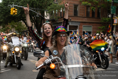 Sirens Women's Motorcycle Club leads the Pride Parade in Brooklyn,  New York on June 11,  2022.  (Photo by Gabriele Holtermann/Sipa USA)