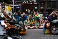 Parade revelers enjoy the Pride Parade in Brooklyn, New York on June 11,  2022.  (Photo by Gabriele Holtermann/Sipa USA)