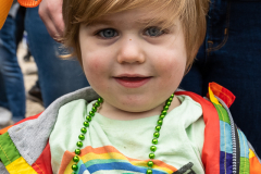 Brooklynites enjoy the return of the St. Patrick's Day Parade in the Park Slope neighborhood of Brooklyn, NY, on Mar. 20, 2022. (Photo by Gabriele Holtermann)