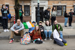 Brooklynites enjoy the return of the St. Patrick's Day Parade in the Park Slope neighborhood of Brooklyn, NY, on Mar. 20, 2022. (Photo by Gabriele Holtermann)
