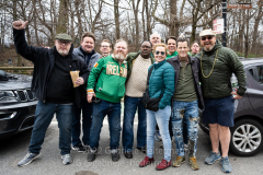 Brooklynites enjoy the return of the St. Patrick's Day Parade in the Park Slope neighborhood of Brooklyn, NY, on Mar. 20, 2022. (Photo by Gabriele Holtermann)