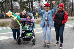 Brooklynites enjoy the return of the St. Patrick's Day Parade in the Park Slope neighborhood of Brooklyn, NY, on Mar. 20, 2022. (Photo by Gabriele Holtermann)