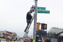 April 12, 2022  New York, Mass shooting on New York City Train. A person dressed in a Neon Green Construction Workers Vest as the train pulled into the station he set off a smoke grenade then proceeded to shoot passengers
16 people injured, 10 shot and 5 in critical condition.